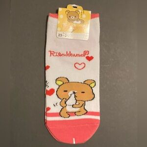 🧸❤️🧦 1 Pair 🇯🇵 Japan San-X Rilakkuma Heart Teddy Bear Ladies Girls Cartoon Socks